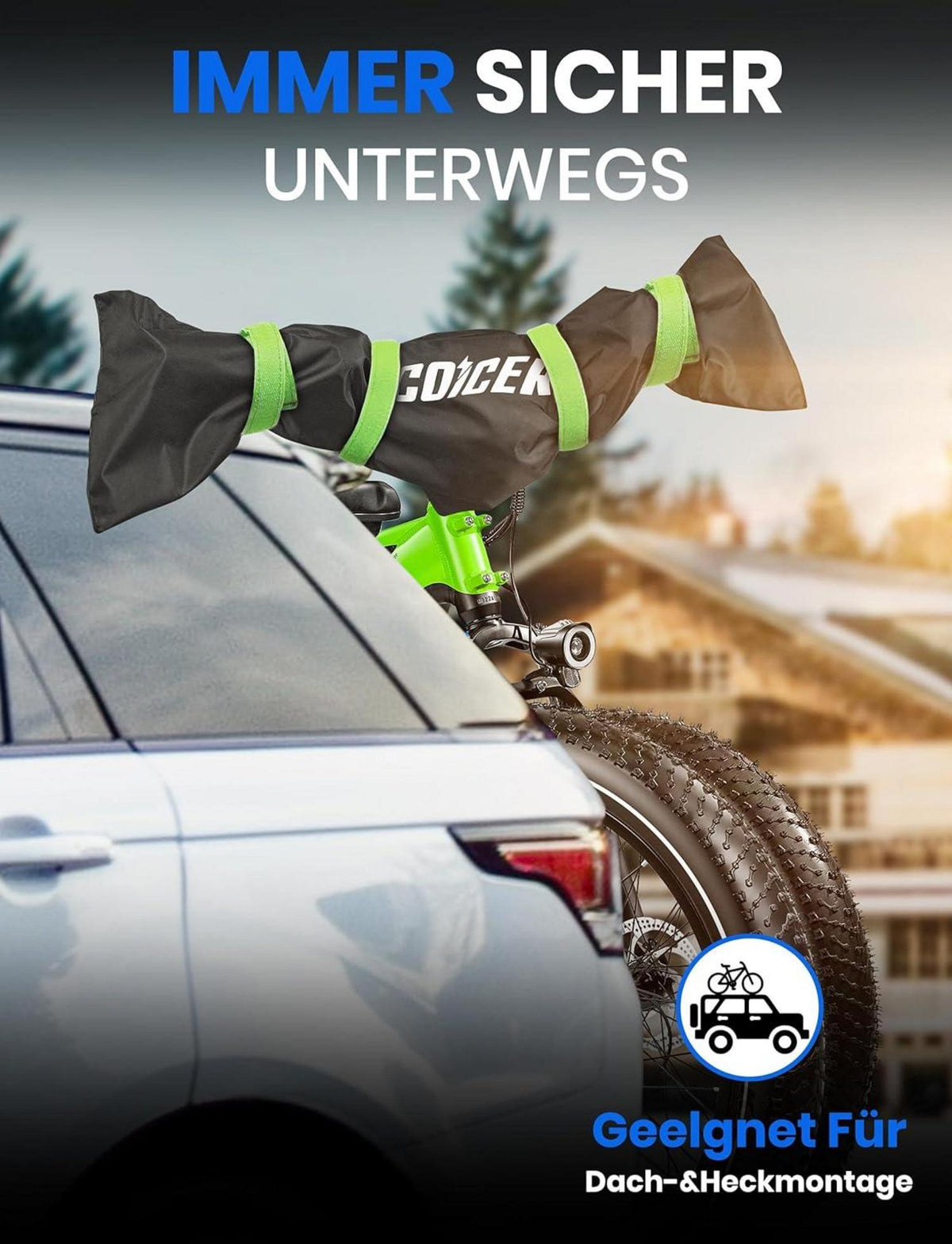 Lenkerschutzhülle Ebike wasserfest und staubgeschützt transportiert - Schutz vor Regen und Schmutz