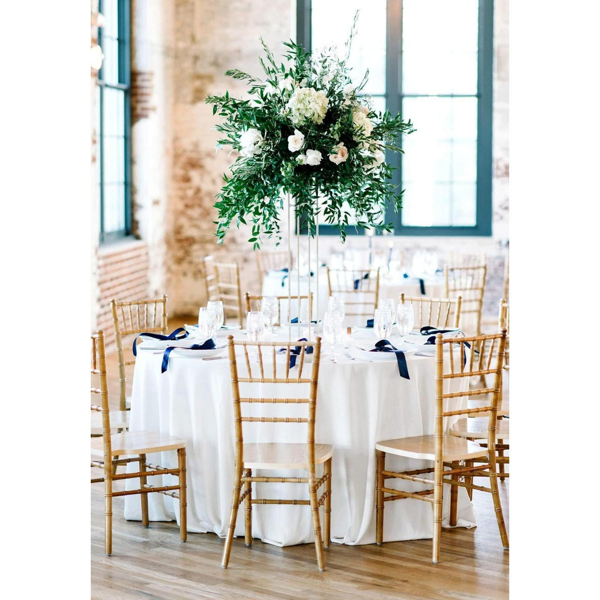 Weiße Runde Tischdecke 300 cm – 8er Pack für Bankett & Events