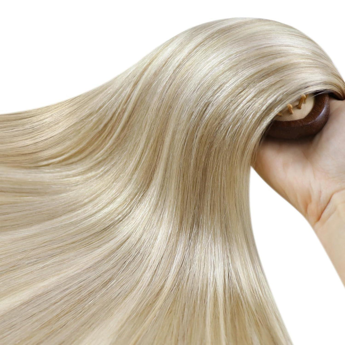 Blond Microring Haarverlängerung Echthaar 45cm – 50g