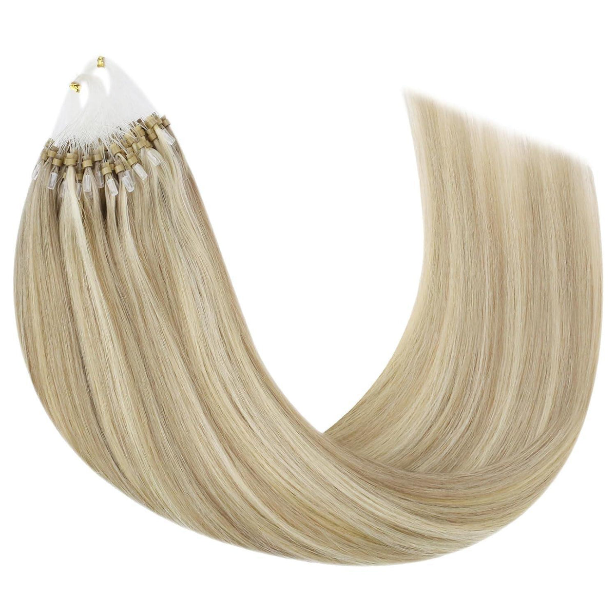 Blond Microring Haarverlängerung Echthaar 45cm – 50g