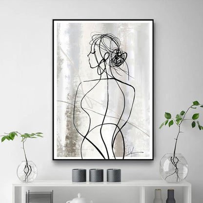 Abstraktes Leinwandbild 3er Set 30x40 cm Geometrie Wandkunst