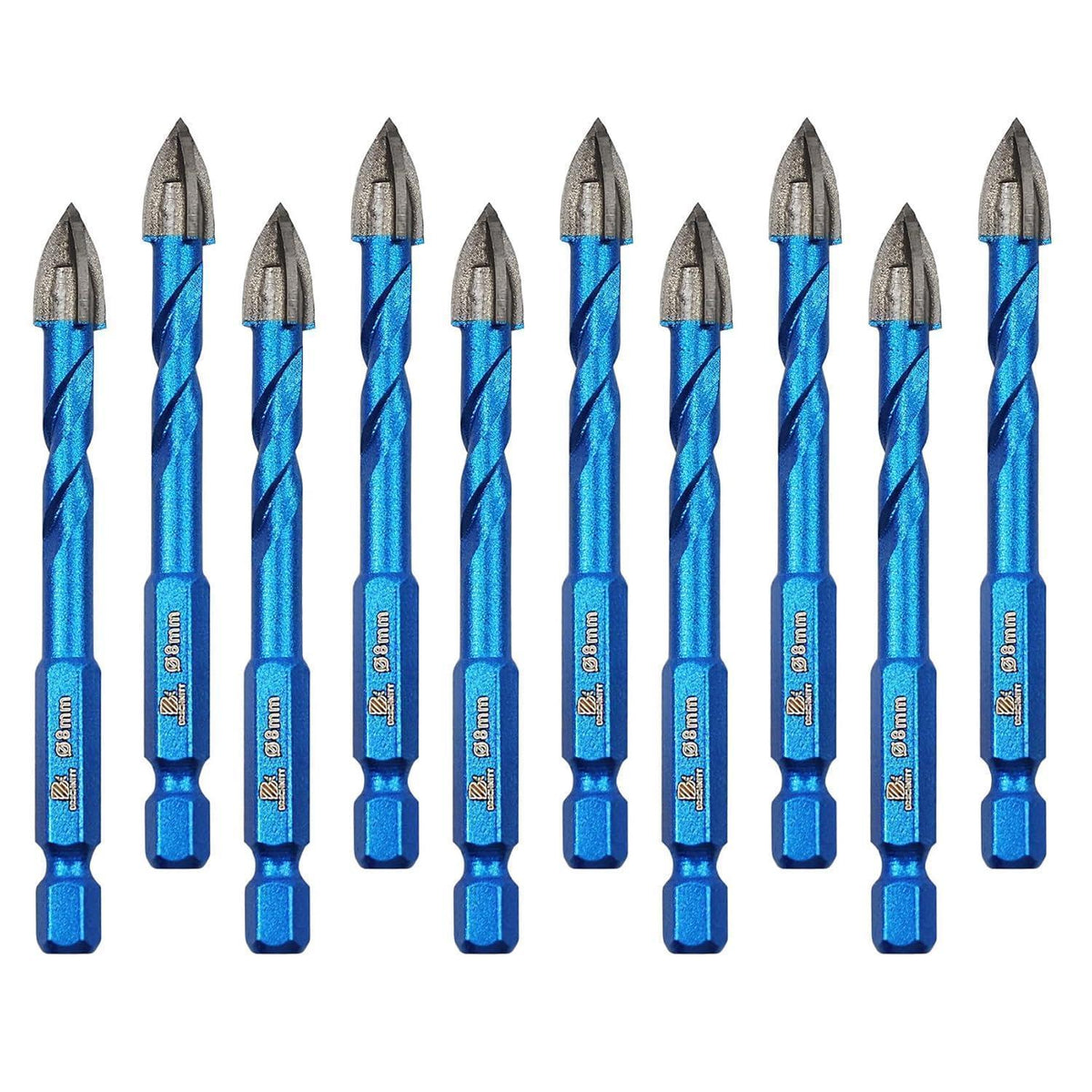 Fliesenbohrer Set 10tlg. 8mm Hartmetall für Keramik & Stein