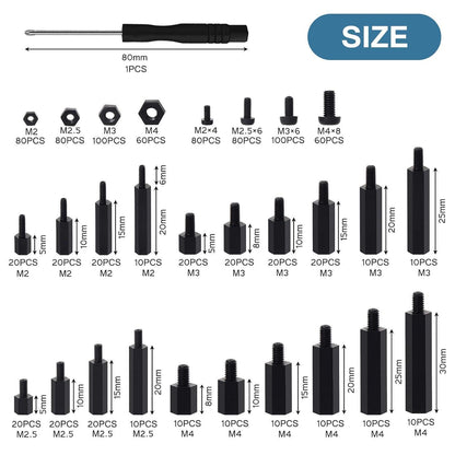 Nylon Abstandshalter Set M2-M4 für DIY Elektronik Montage