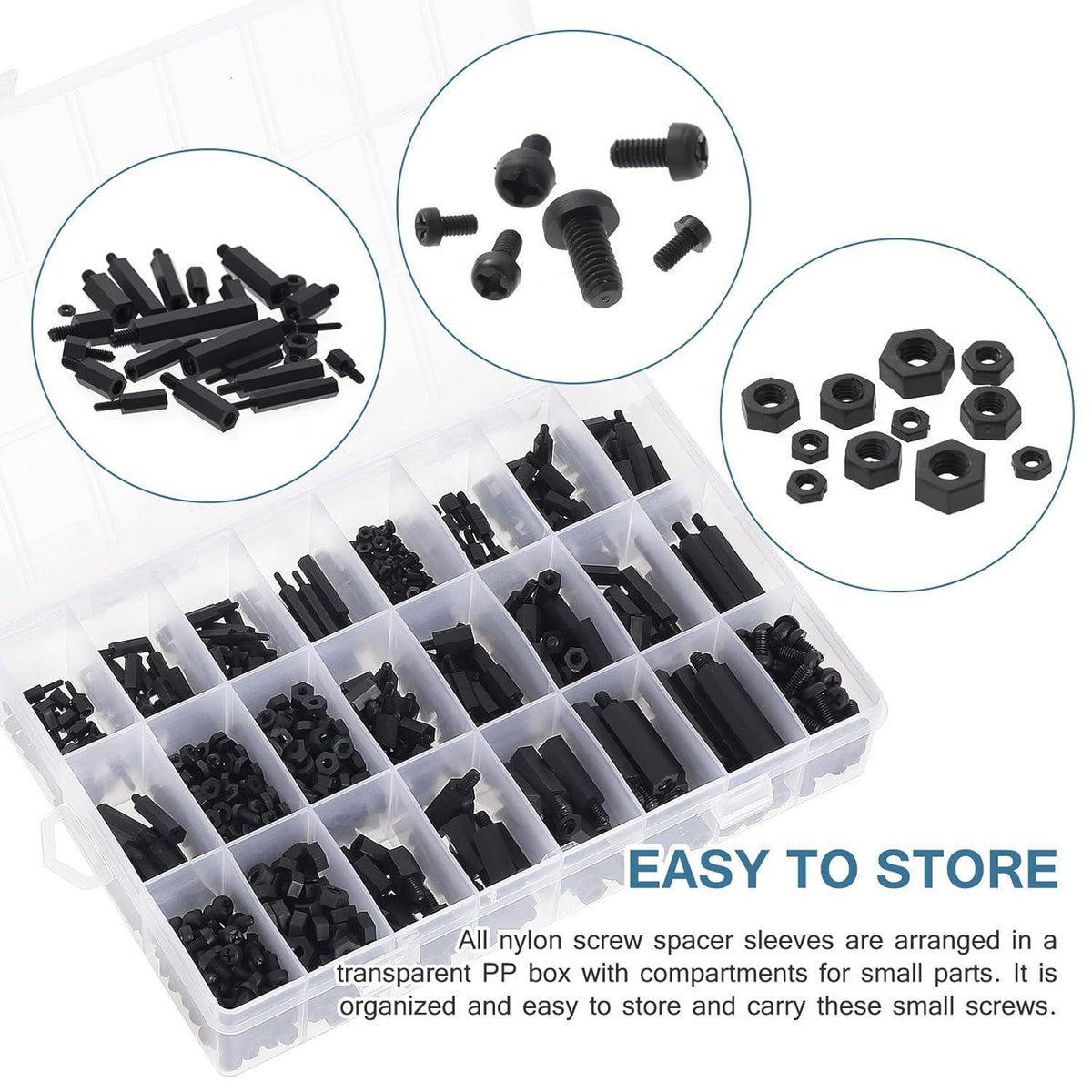 Nylon Abstandshalter Set M2-M4 für DIY Elektronik Montage