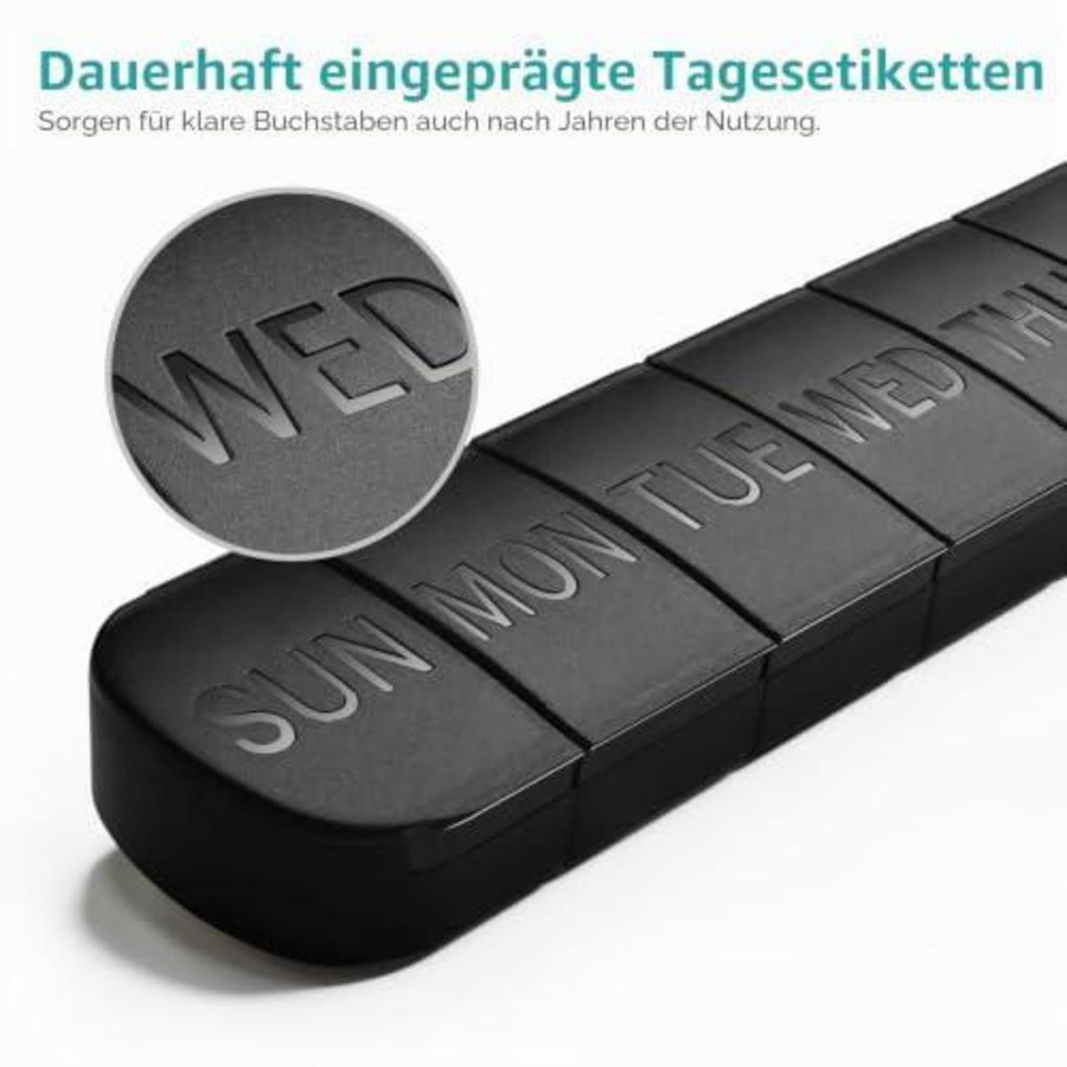 Tablettenbox 7 Tage XL – Medikamentenbox für Morgens & Abends