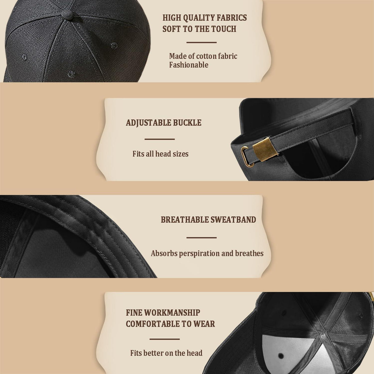 Atmungsaktive Baseball Cap – Unisex Baumwoll Kappe für Sport & Alltag