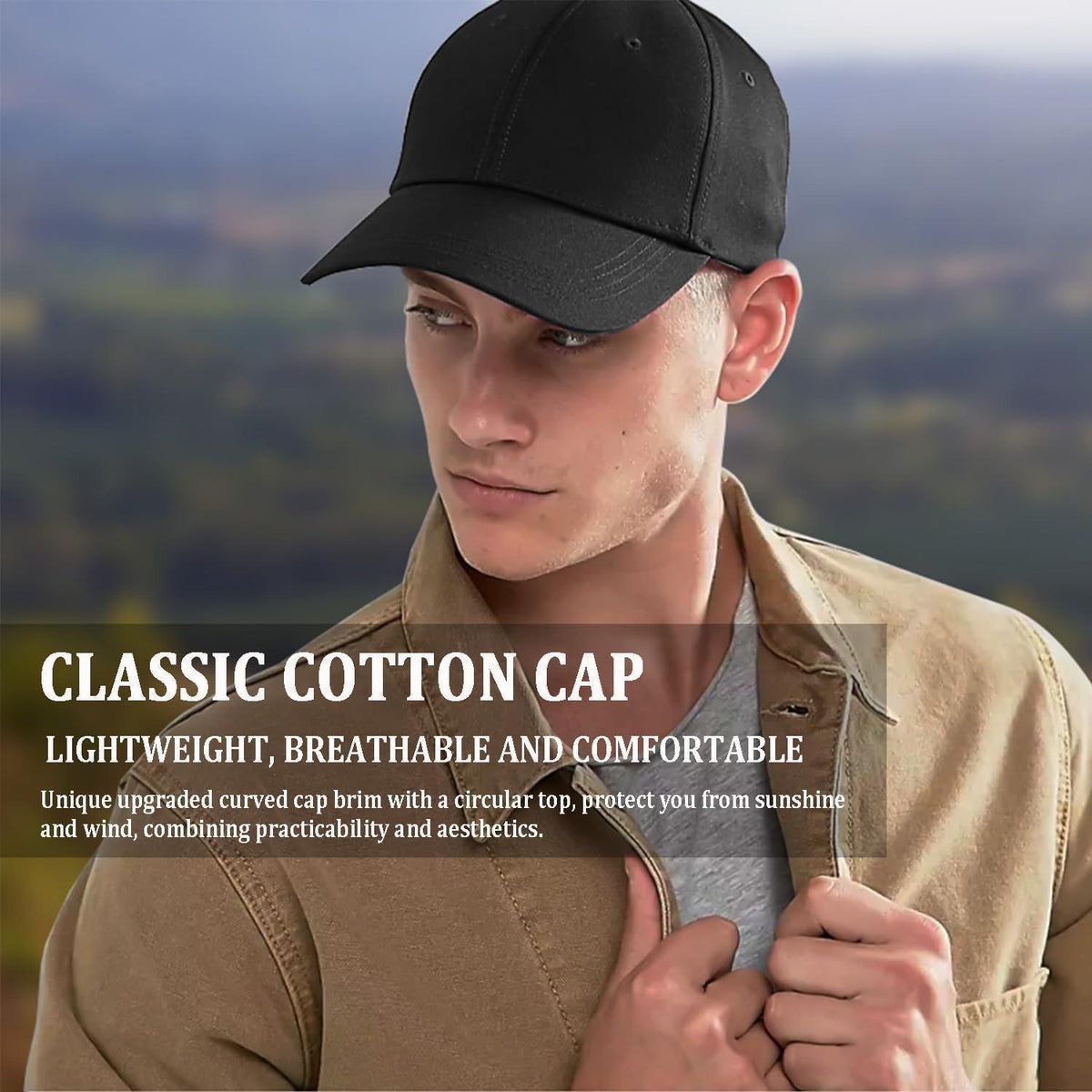 Atmungsaktive Baseball Cap – Unisex Baumwoll Kappe für Sport & Alltag
