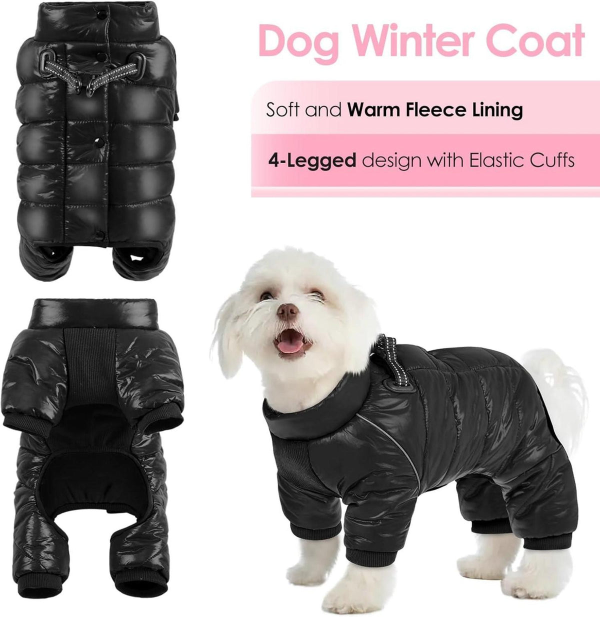 AOFITEE Hundemantel Winter Wasserdicht Warme Hundejacke