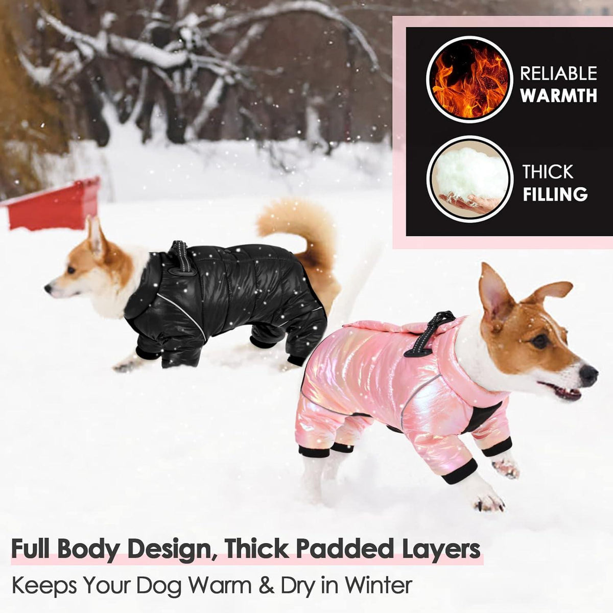 Warme Wasserdichte Hundejacke WintermantelfürKleineMittelHunde