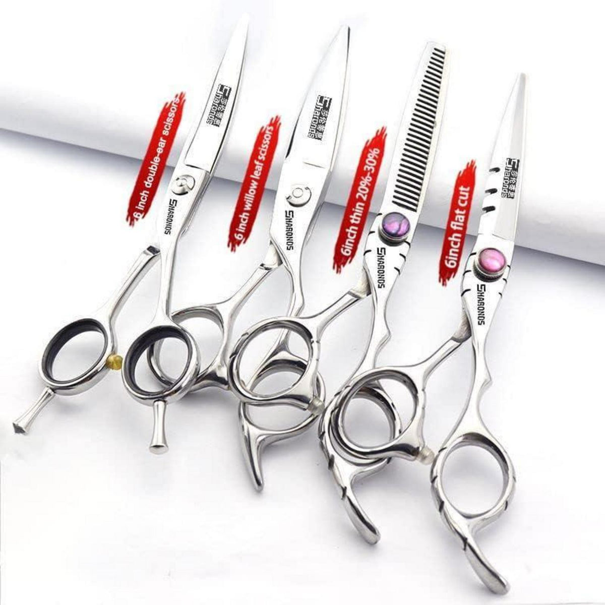 Professionelles Haarschneideschere Set 6 Zoll 440C Edelstahl