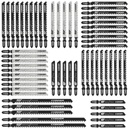 Sägeblatt Set 60 tlg für Holz und Metall, Stichsägeblatt mit