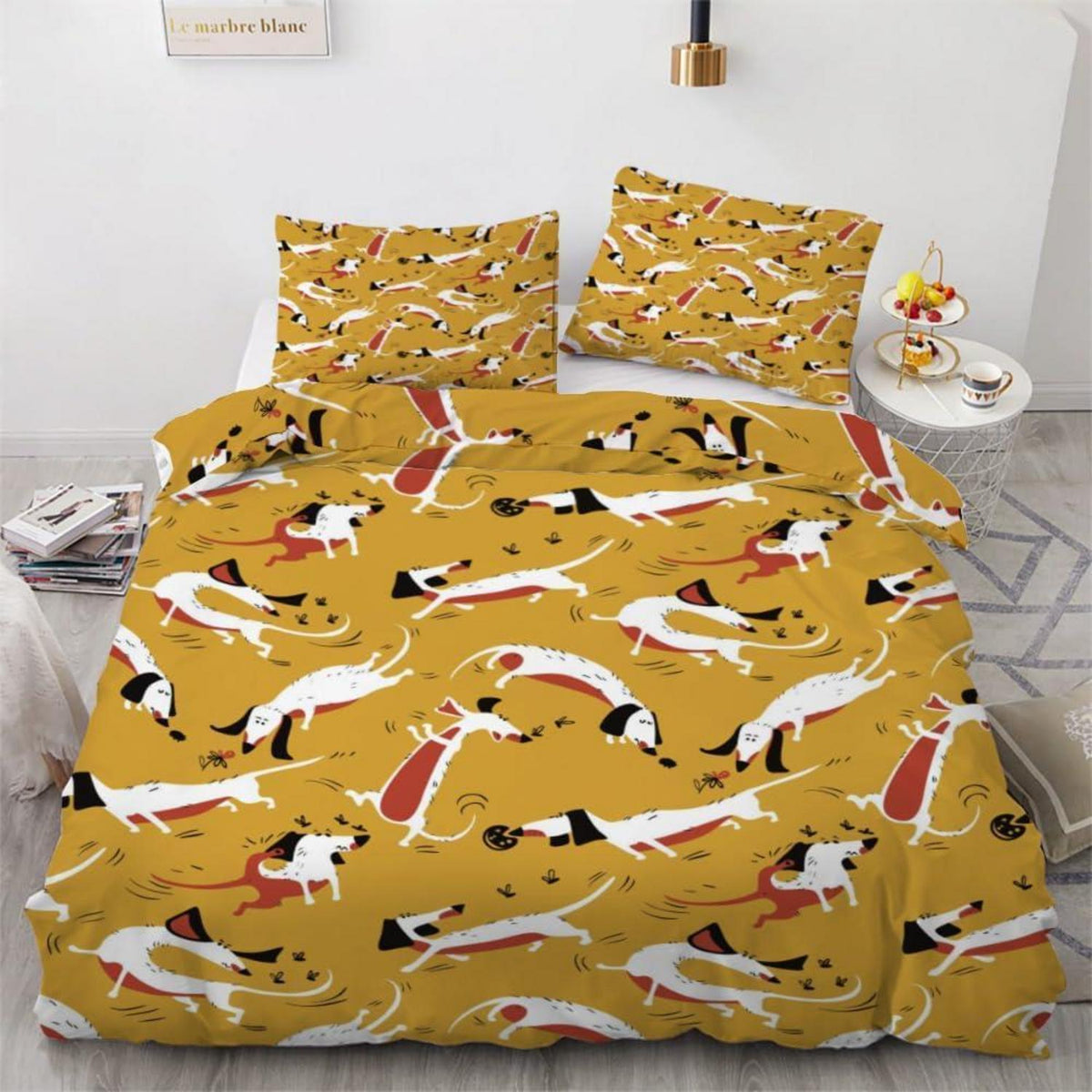 Dackel Bettwäsche Set 135x200 cm - 4-teilig Mikrofaser