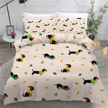 Dackel Bettwäsche Set 135x200 cm - 4-teilig Mikrofaser