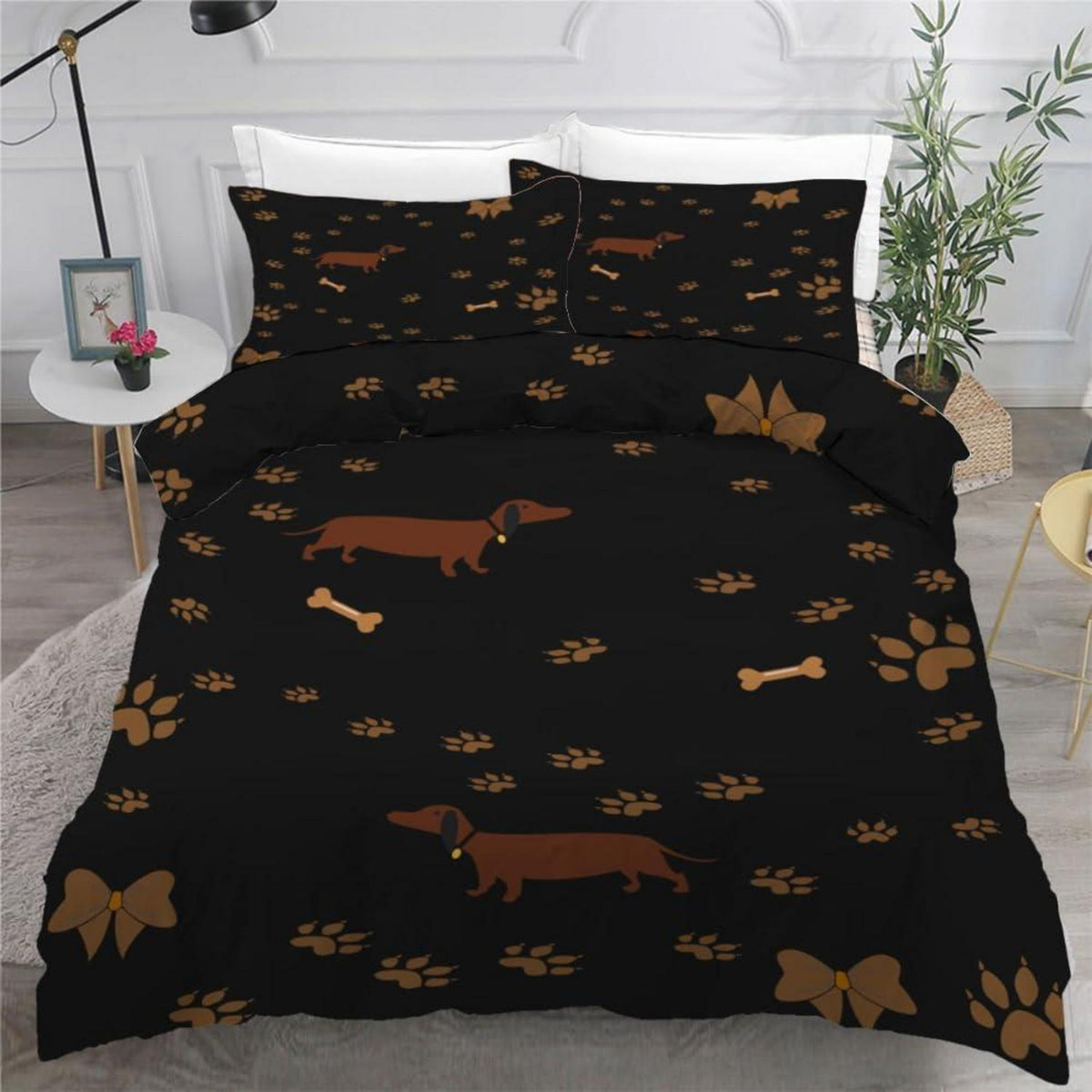Dackel Bettwäsche Set 135x200 cm - 2teilig Mikrofaser