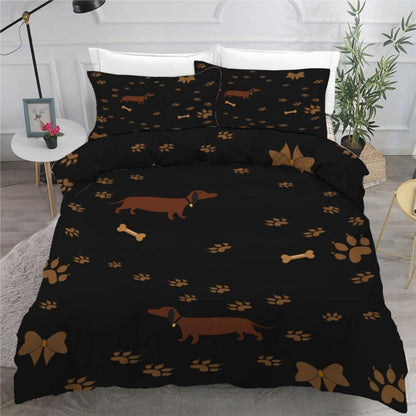 Dackel Bettwäsche Set 135x200 cm - 2teilig Mikrofaser