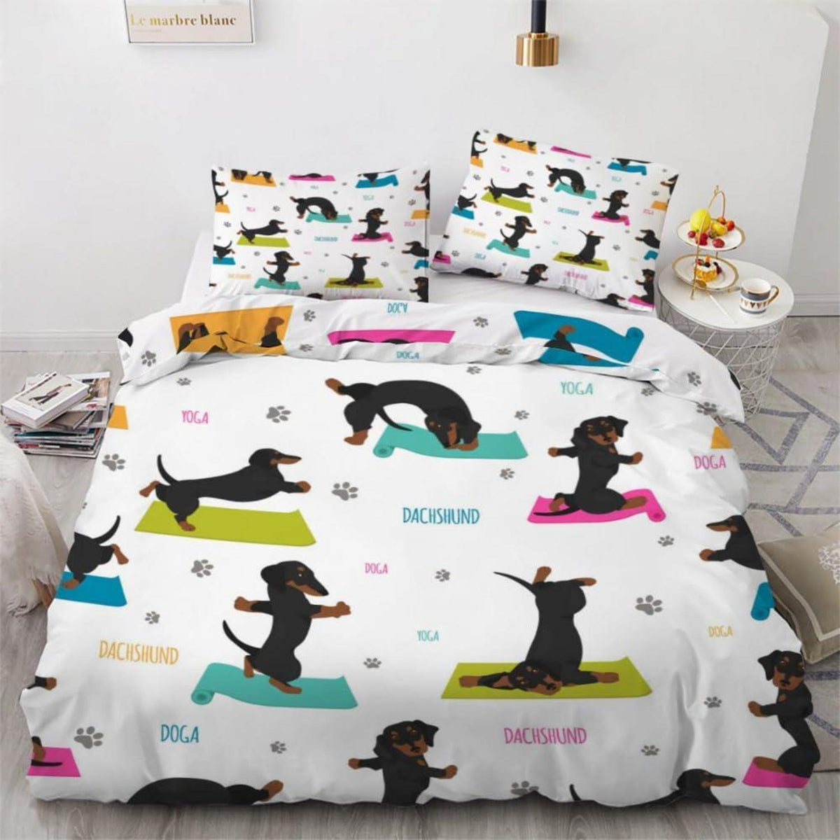 Dackel Bettwäsche Set 135x200 cm - 4-teilig Mikrofaser
