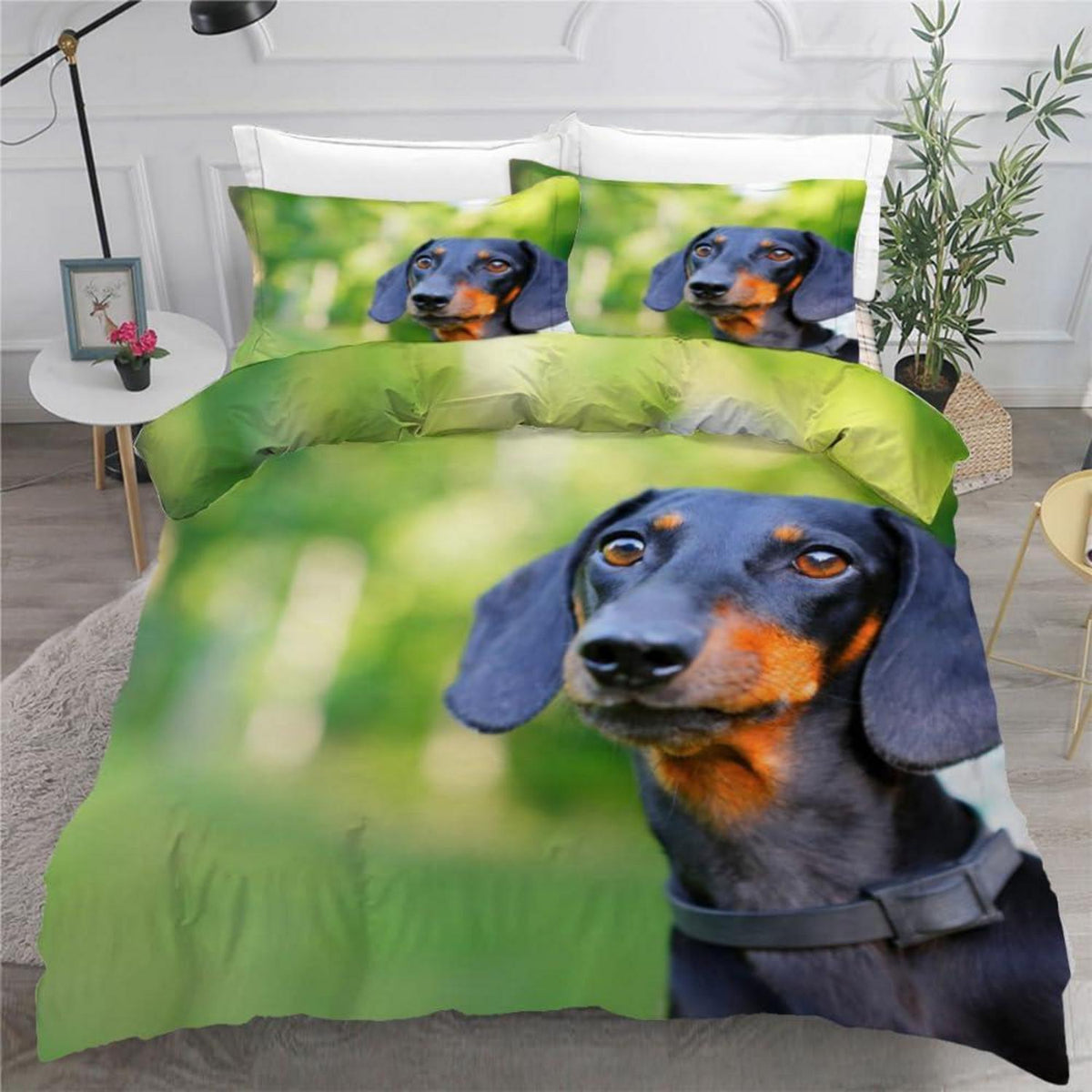 Dackel Bettwäsche Set 135x200 cm - 4-teilig Mikrofaser