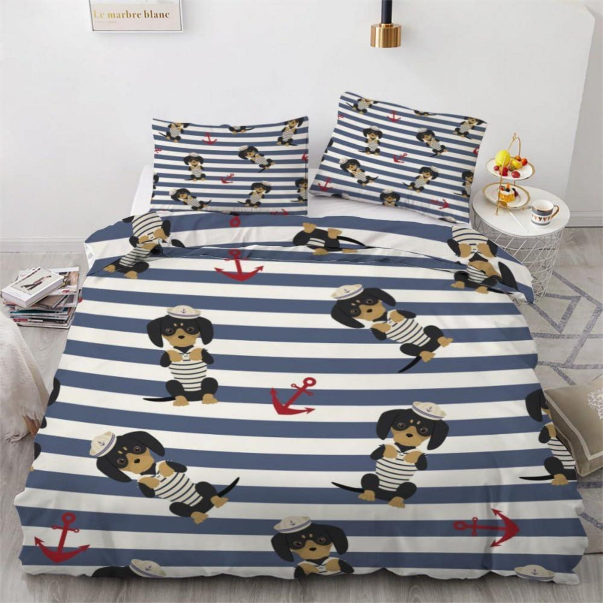Dackel Bettwäsche Set 220x240 cm - 3-teilig Mikrofaser