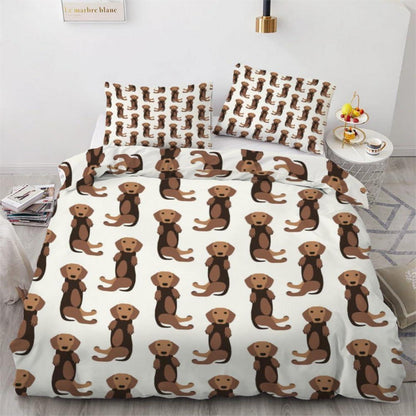 Dackel Kinderbettwäsche Set 135x200 cm 4-teilig Mikrofaser