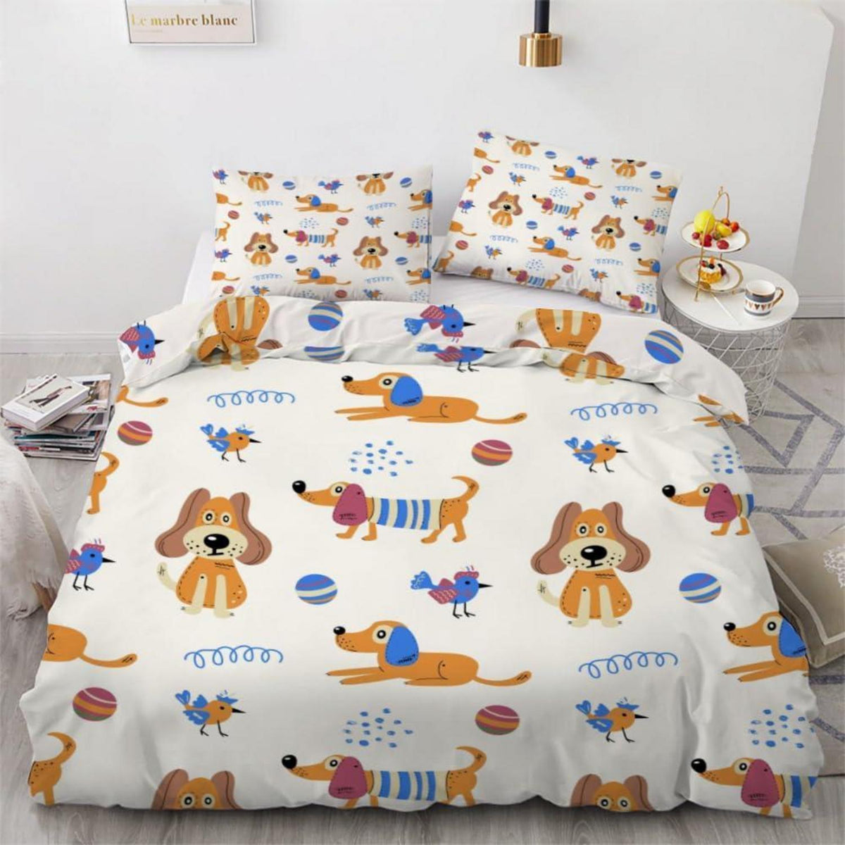 Dackel Bettwäsche Set 220x240 cm - 3-teilig Mikrofaser