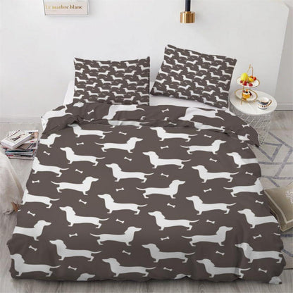 Dackel Bettwäsche Set 135x200 cm - 2teilig Mikrofaser
