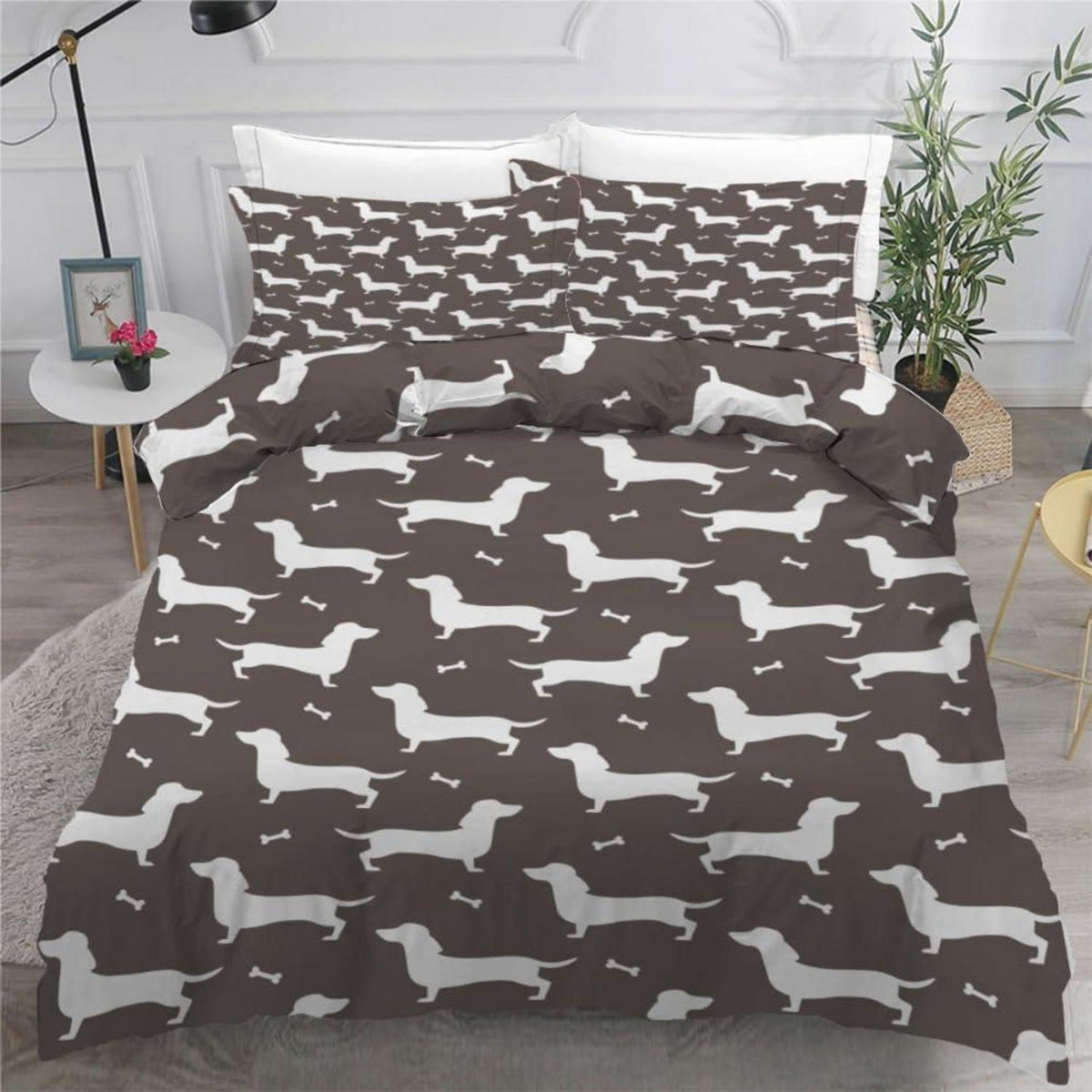 Dackel Bettwäsche Set 135x200 cm - 2teilig Mikrofaser