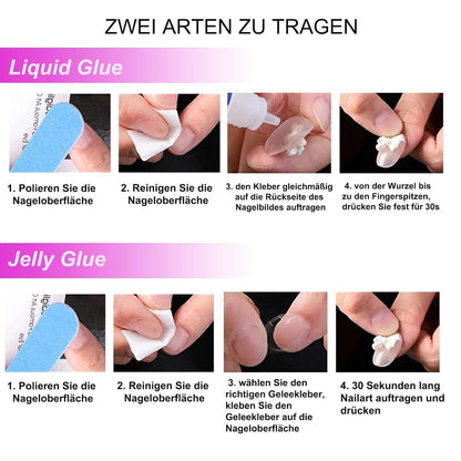 Rosa Glaze Press On Nails - Kurze, Quadratische Kunstnägel