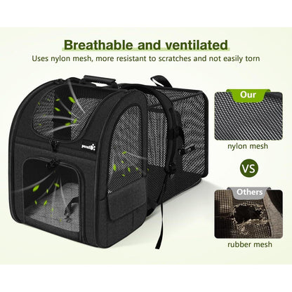 Erweiterbarer Haustier-Rucksack XL für Hunde & Katzen