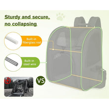 Haustier Rucksack mit Netzfenster, faltbar, atmungsaktiv, wasserdicht, XL