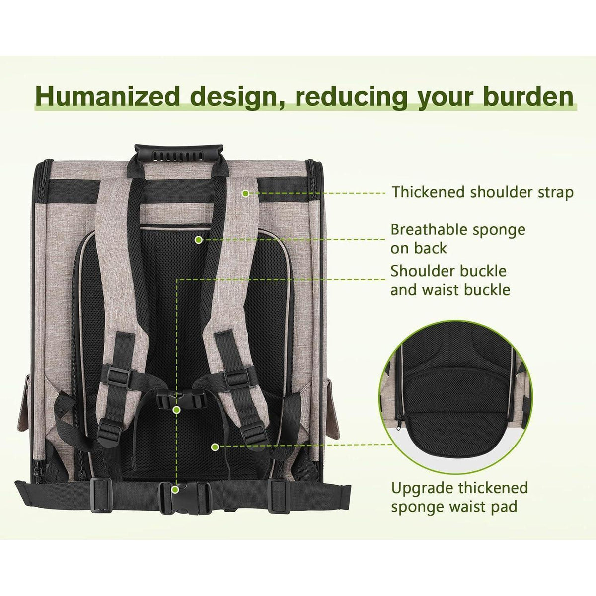 Erweiterbarer Haustier-Rucksack XL für Hunde & Katzen, atmungsaktiv