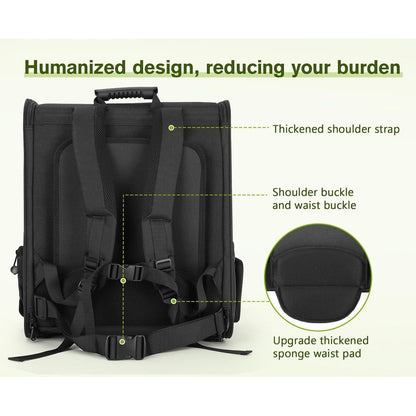Erweiterbarer Haustierrucksack XL mit Fenster für Hunde & Katzen