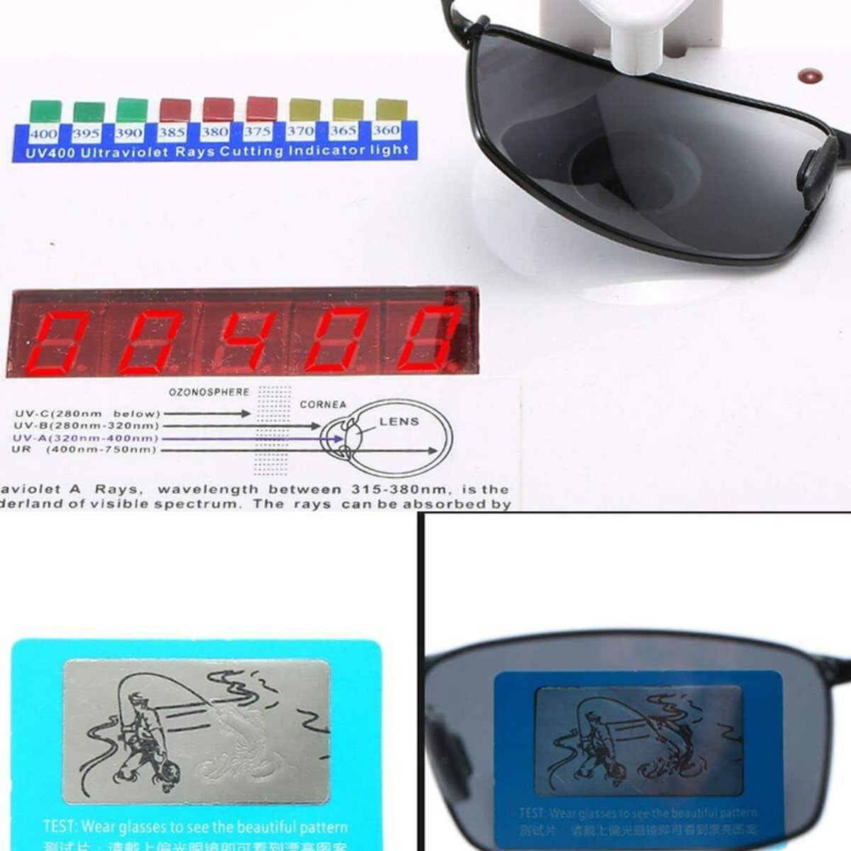 AORON Polarisierte Sonnenbrille Herren UV-Schutz Sportbrille Set 2er, Schwarz Grau