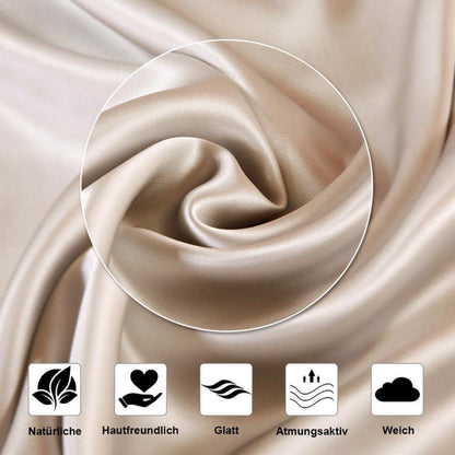 Seidenkissenbezug 40x80 Maulbeerseide - 2er Set, Beige