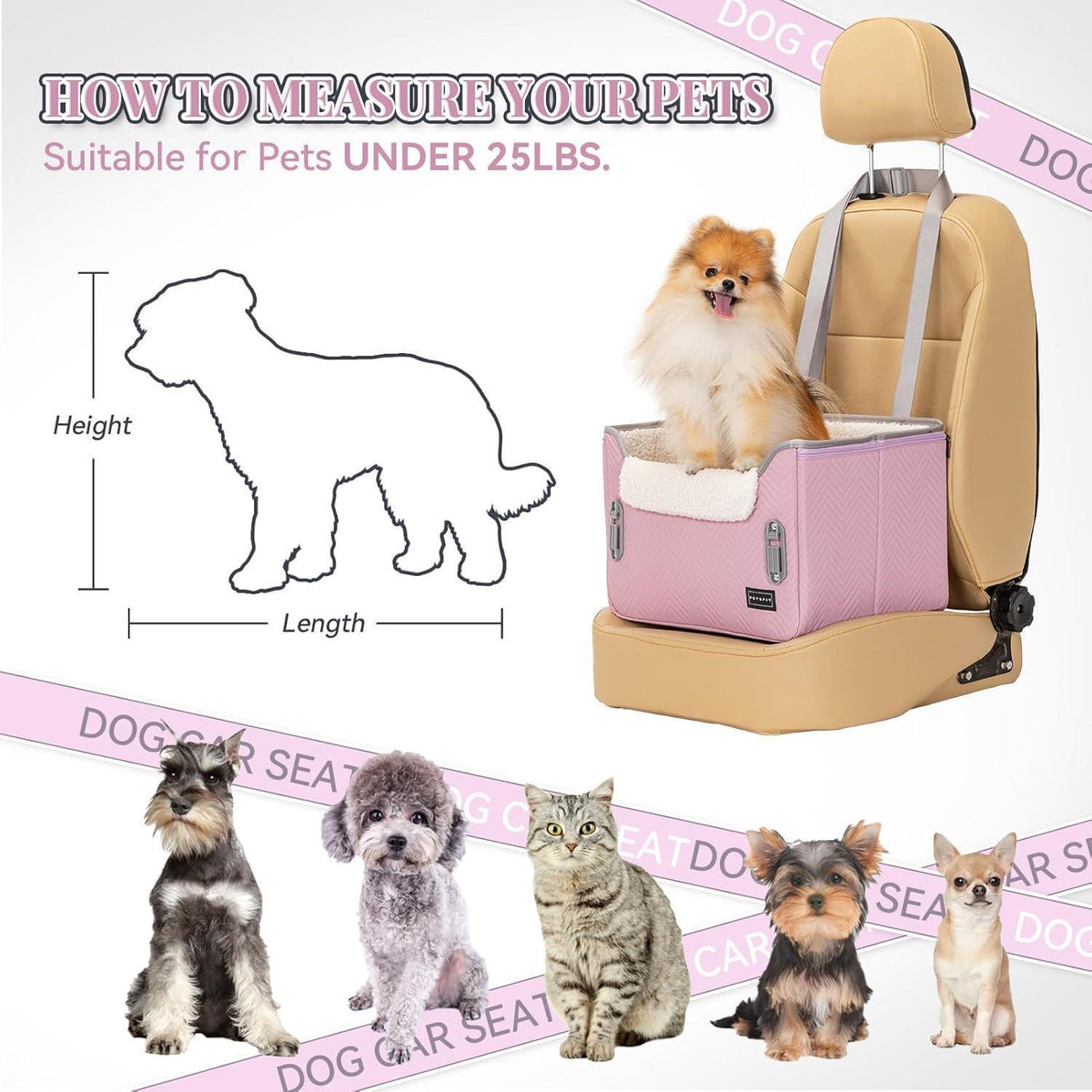 Hunde Autositz für kleine Hunde – Sicher & Komfortabel