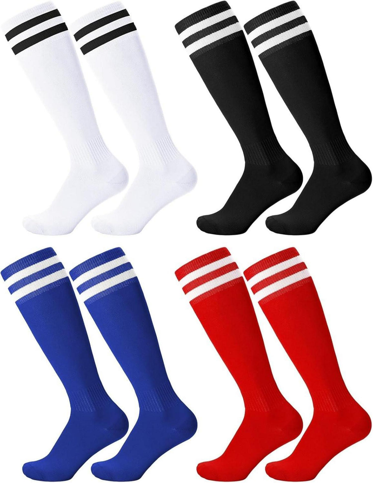 Kinder Fußballsocken 4 Paare Sportsocken Trainingssocken Laufen Sport