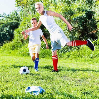 4 Paare Kinder Fußballsocken Sportsocken Trainingssocken für Jungen