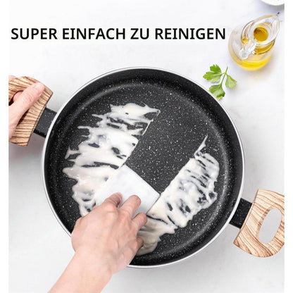 Suppentopf 24 cm Antihaftbeschichtung 5,8 L mit Glasdeckel