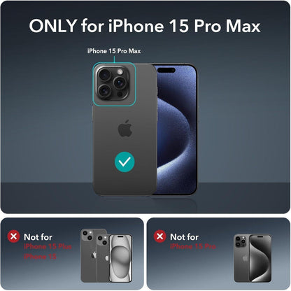 iPhone 15 Pro Max Hülle MagSafe 360° Schutz Klares Schwarz