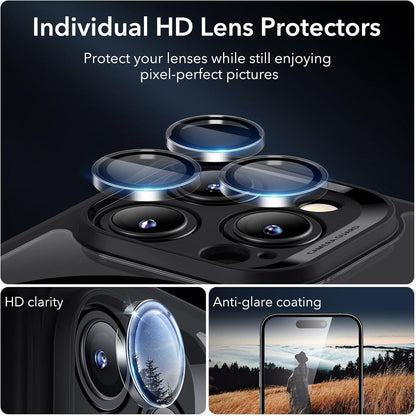 iPhone 15 Pro Max Hülle MagSafe 360° Schutz Klares Schwarz