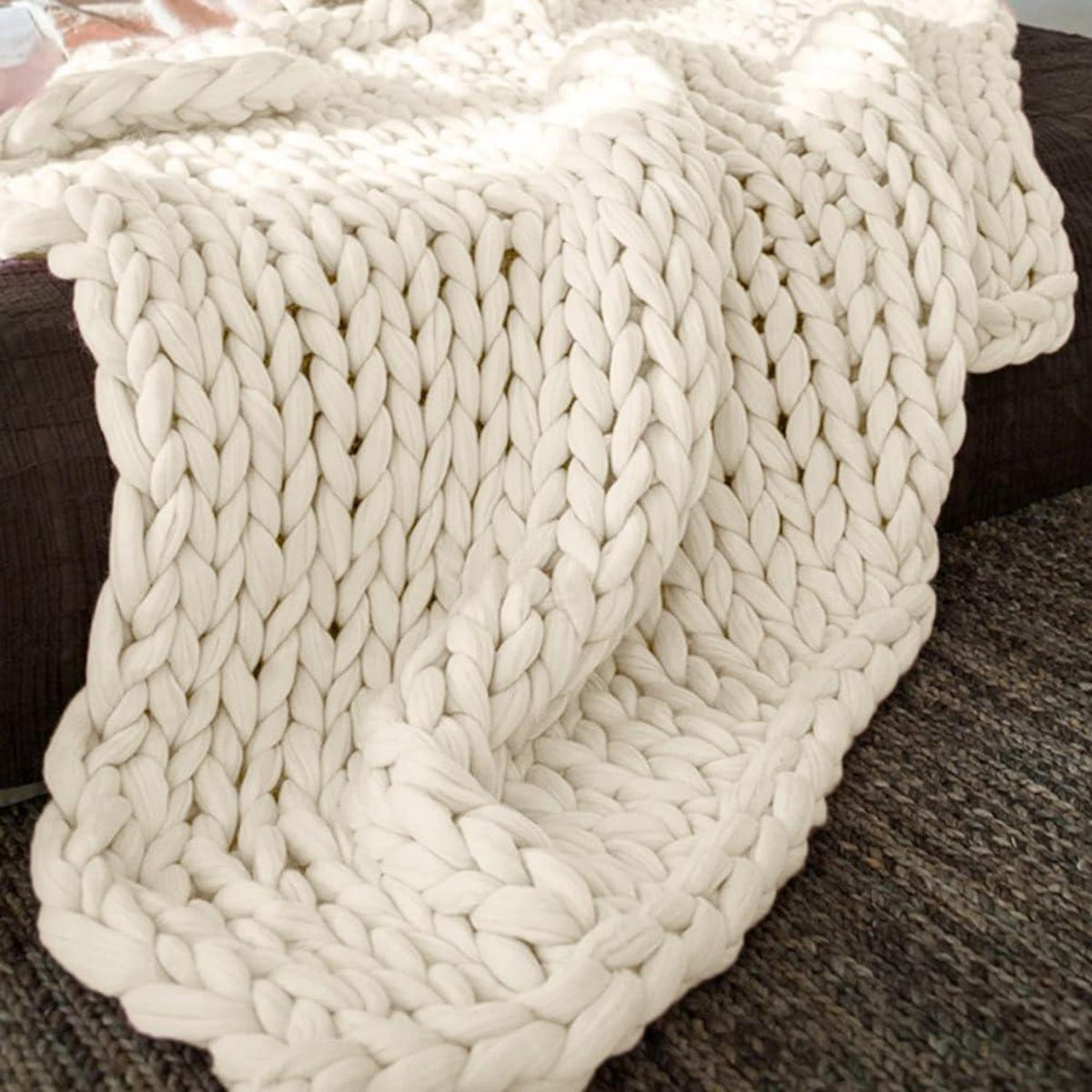 Chunky Wolle 500g - Cremegelb zum Stricken & Häkeln