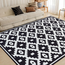 Outdoor Teppich Schwarz-Weiß 150x240CM Modern Balkon Schlafzimmer