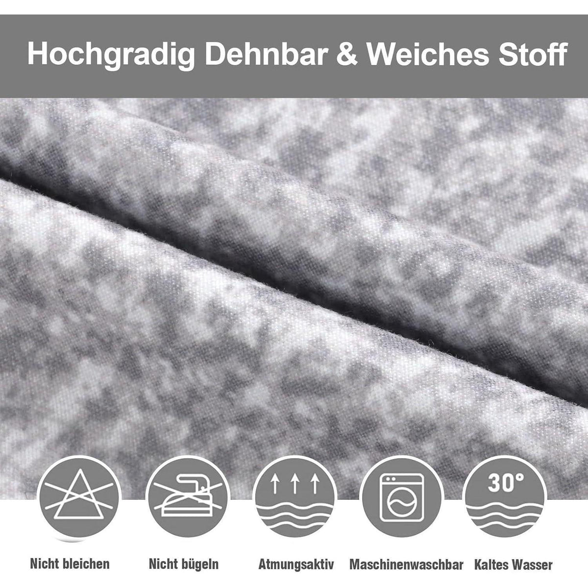 Stretch Stuhlhussen Grau - Set für Esszimmer & Co.