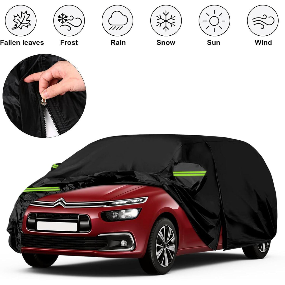 Auto Abdeckung Citroen C4 Picasso 2006-2022 – Allwetterschutz mit Schloss