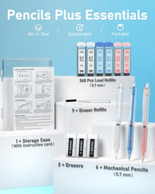 Mechanisches Bleistiftset 0,7 mm mit 360 Minen, 9