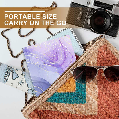 Fotoalbum Hardcover 10x15 cm 2er Pack Violett Gold in Lederoptik