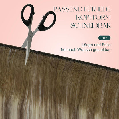 Echthaar Tressen Balayage Braun Blond Ombre 40cm