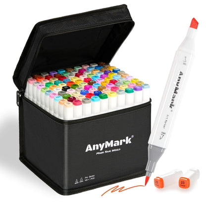 Alkohol Marker Pinselspitze 100 Farben + Blender Set