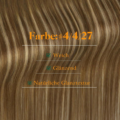 Echthaar Tape Extensions Braun Balayage Ombre 50cm