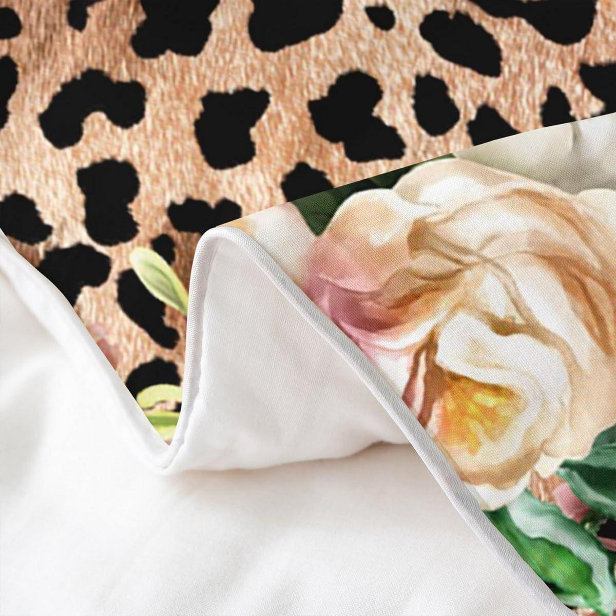 Hochland Kuh Bettwäsche Set 135x200 Baumwolle Leopard Print