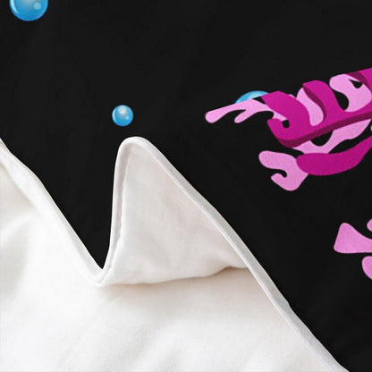 Axolotl Bettwäsche Set 220x240 Baumwolle Kawaii Unterwasserwelt
